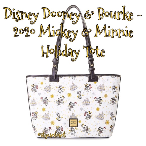 Disney Dooney & Bourke Bag - 2020 Mickey & Minnie Christmas Holiday Tote NWT - Picture 1 of 10